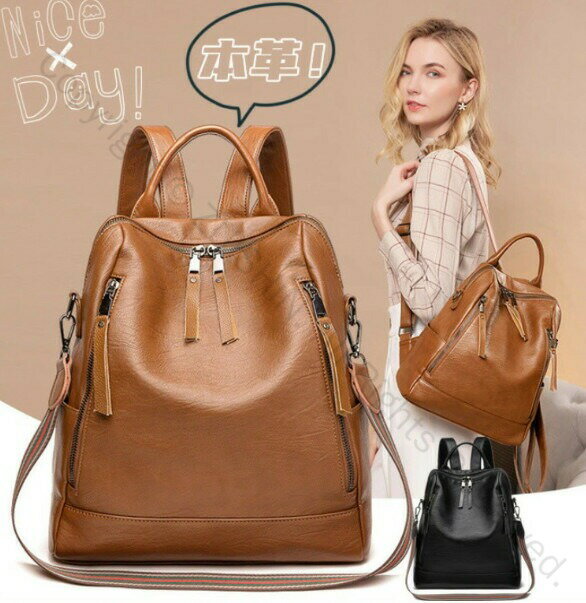 リュック レディース 大人 バックバッグ A4対応 本革 牛革 レザー 旅行 学生 通勤バッグ 斜めがけ 2way 大容量 軽量 収納 年中使える 上品 オシャレ 定番 人気 トレンド シンプル プレゼントに最適なバッグ