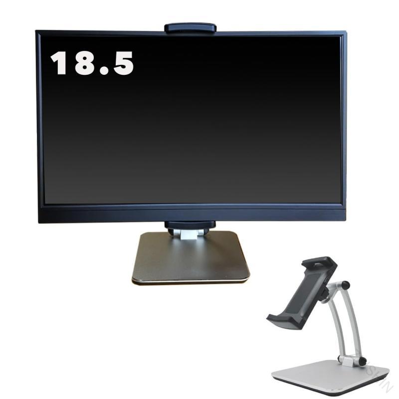 モバイルモニタースタンド 17.3インチ 18.5インチ対応 タブレットスマホスタンド 耐荷重1.8kg アーム直立時 12cm〜26cm調節可 4.7インチ〜18.5インチ対応 15.6インチ対応 1個セット 軽量コンパクト設計の商品画像