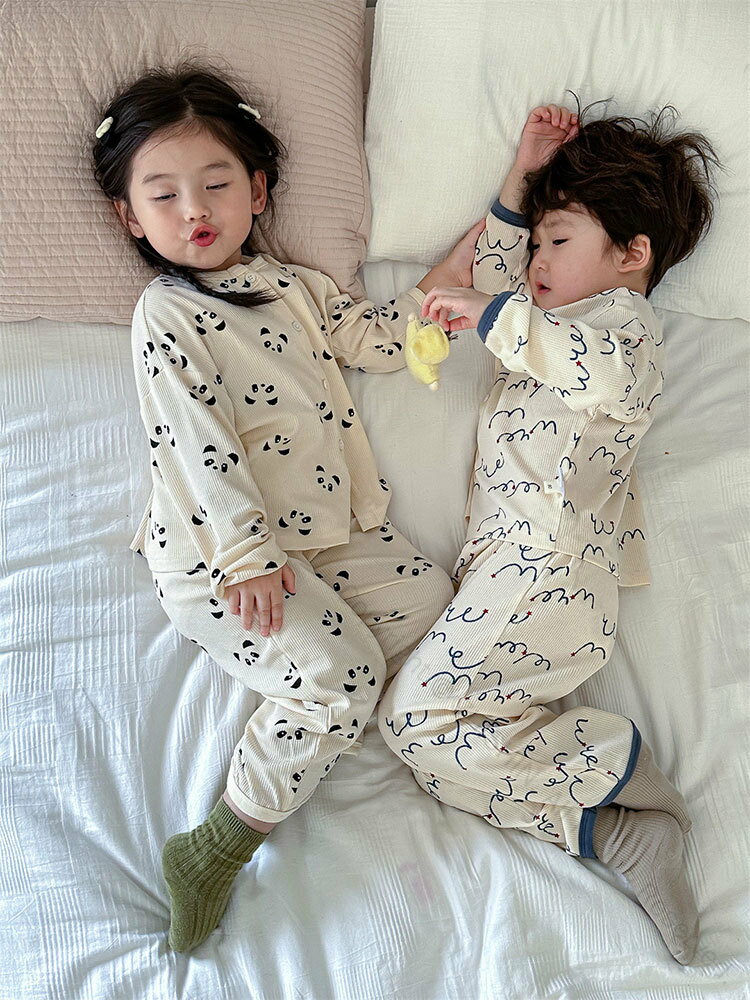 キッズ パジャマ ルームウェア 6タイプ 2点セット ボタン付き 90 100 110 120 130 140cm 上下セット 春..