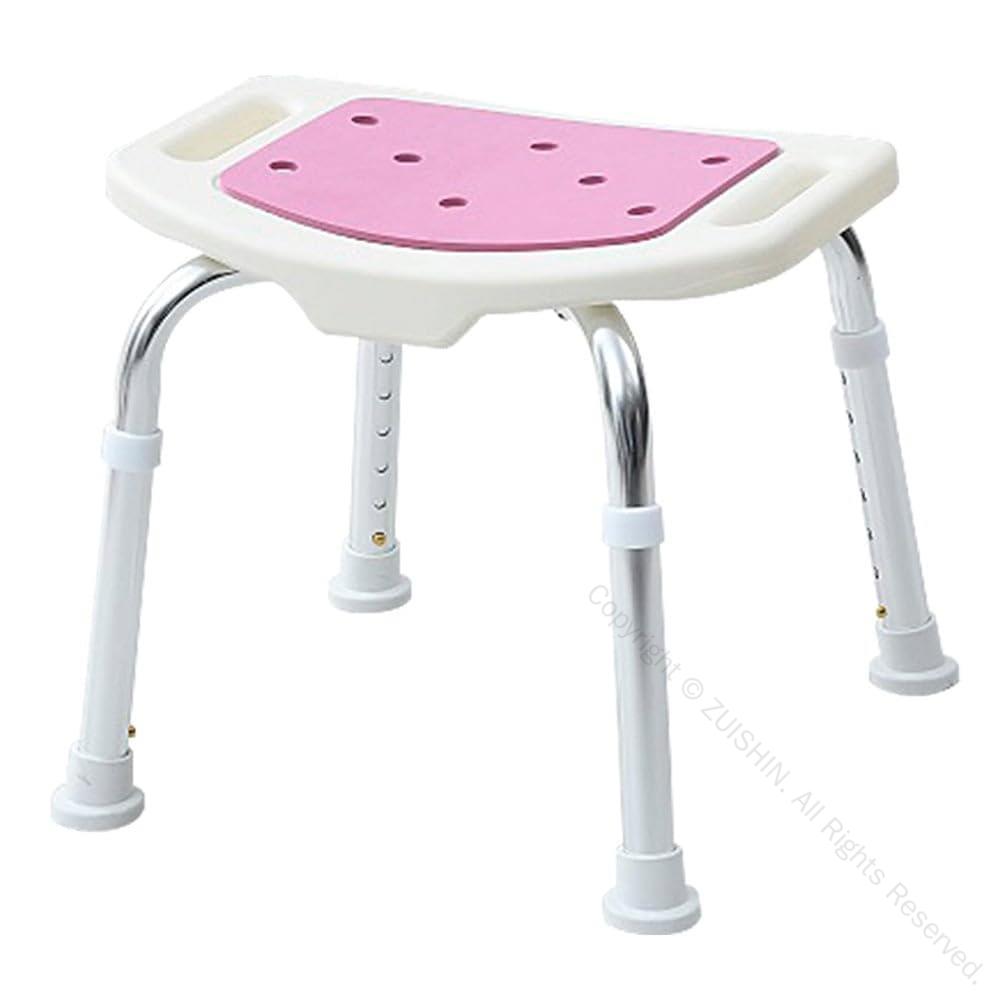 コンフォートシャワースツール ローズ YS-7001SN(RS) バスチェア 軽量 抗菌仕様 高さ調節可能 浴室用 ..