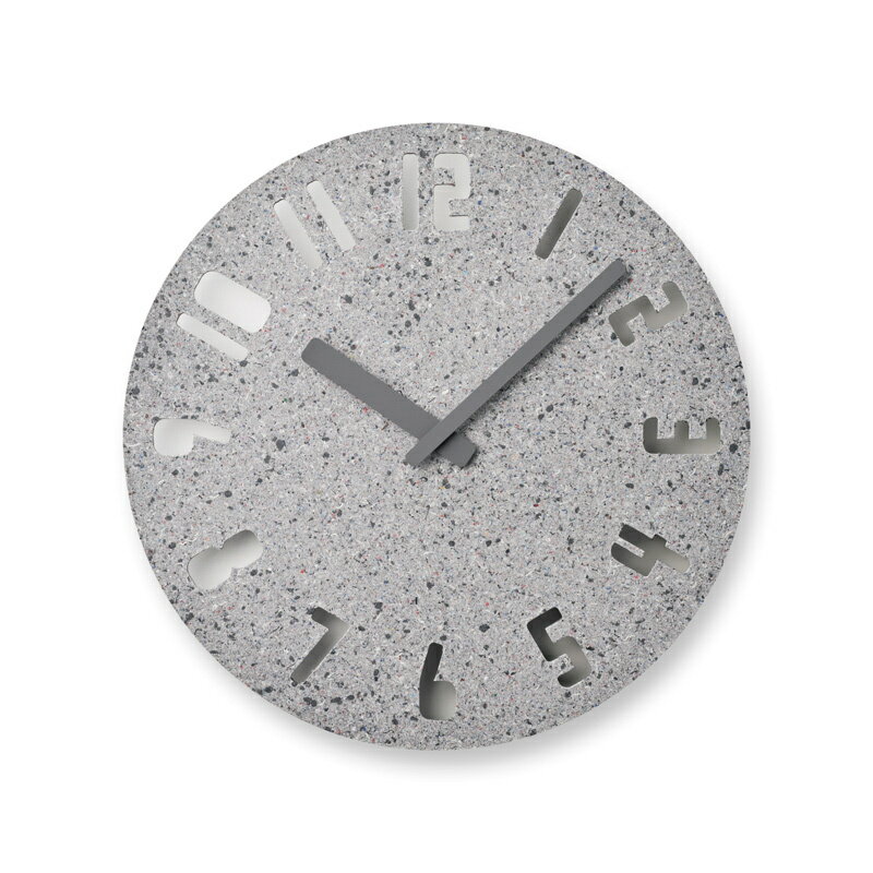 Lemnos PANECO CLOCK / サンド・ライトグレー・ナンバー（HIL22-10 LGY）掛け時計 シンプル 五十嵐 久枝デザイン 新築祝い レムノス