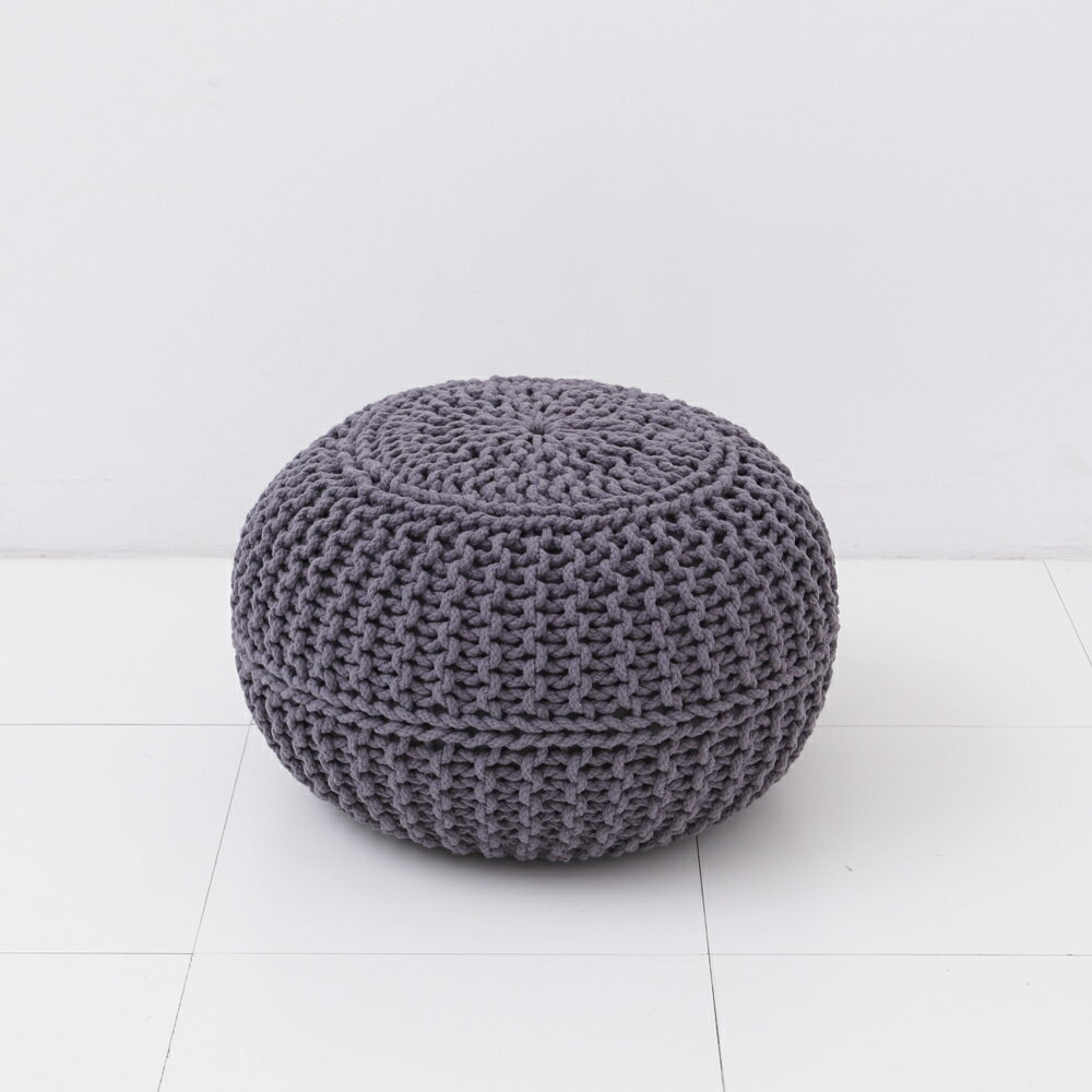 y300~N[|zjbgvt L 50cm KNITTED POUF NbV Ibg} / j[gO[ Jasleen Overseas vt