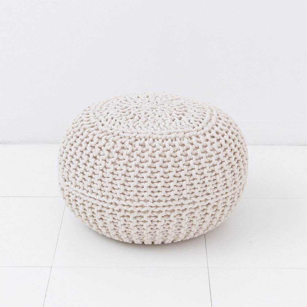 y300~N[|zjbgvt L 50cm KNITTED POUF NbV Ibg} / i` Jasleen Overseas vt