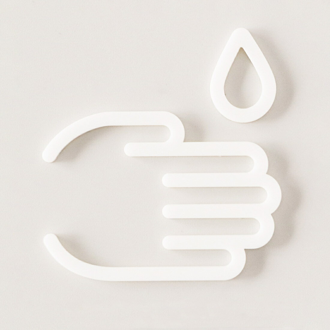 MOHEIM WASH HAND SIGN white ホワイト 手洗いサイン ピクトグラムサイン プラスチック 新築 新築祝い 店舗 オフィス 備品 手洗い アルコール消毒 ウォールステッカー シール モヘイム　ドアサイン