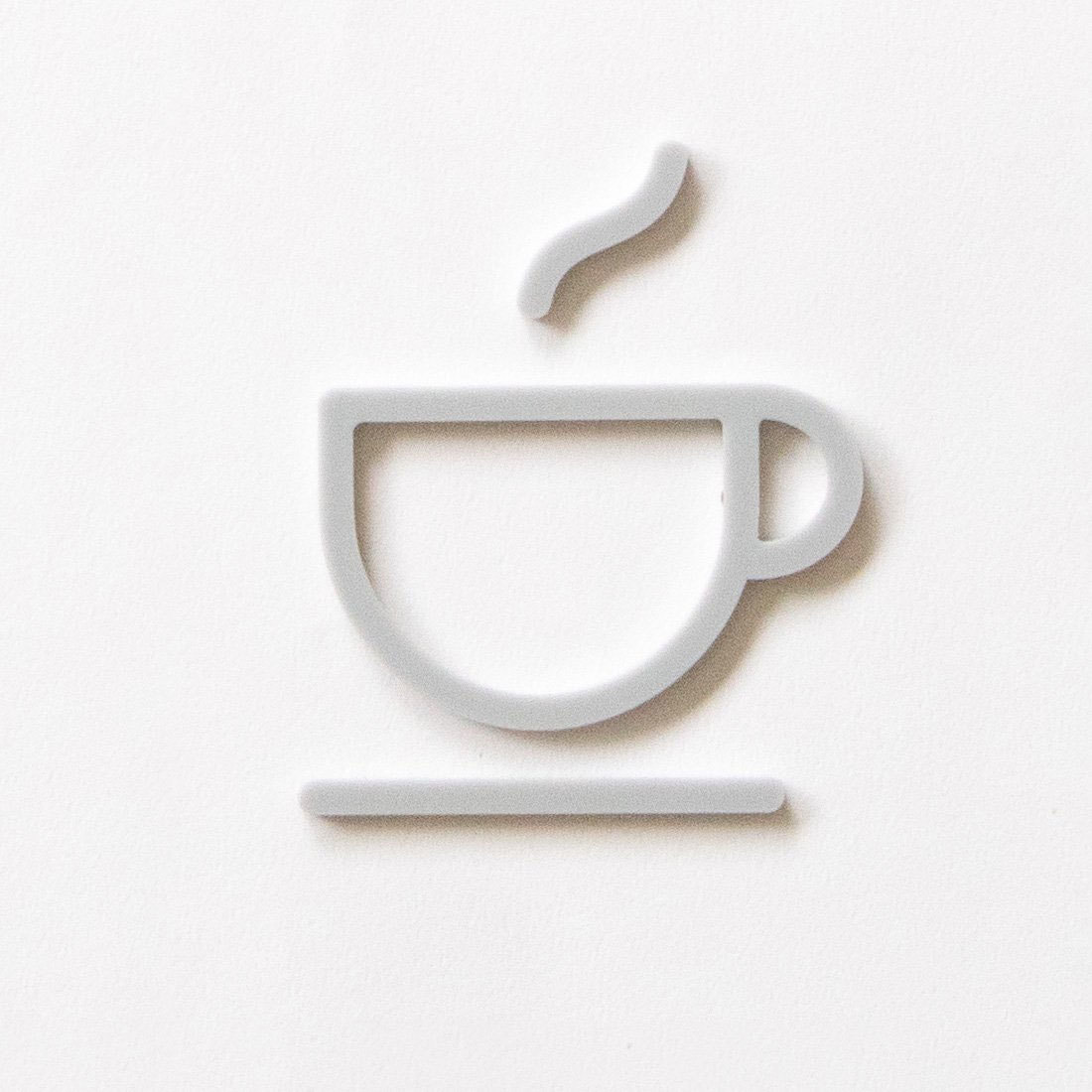 MOHEIM CAFE (gray)グレー カフェ ピクトグラムサイン RESTROOM SIGN 新築 新築祝い 店舗 オフィス 備品 公共スペース 宿泊施設 ウォールステッカー シール モヘイム　ドアサイン