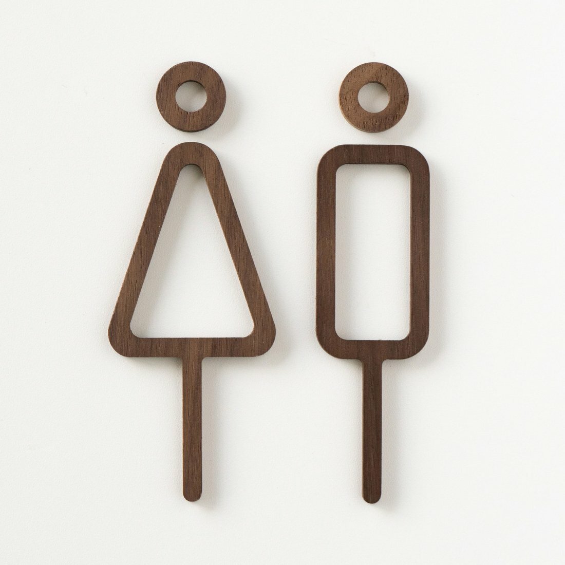 MOHEIM RESTROOM (walnut) レストルーム ウォールナット トイレサイン 天然木 新築 新築祝い 店舗 オフィス 備品 SIGN トイレ マーク ウォールステッカー シール