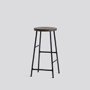 Ki kƋ HAY wC chair ֎q CORNET BAR STOOL LOW SOFT BLACK POWDER COATED STEEL - SMOKED Rlbgo[Xc[