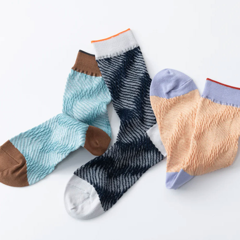 トリコテ 靴下 レディース メール便対象 tricote BUMPY BLUR STRIPE SOCKS バンピーブラーストライプソックス 靴下 ソックス UNISEX ユニセックス トリコテ