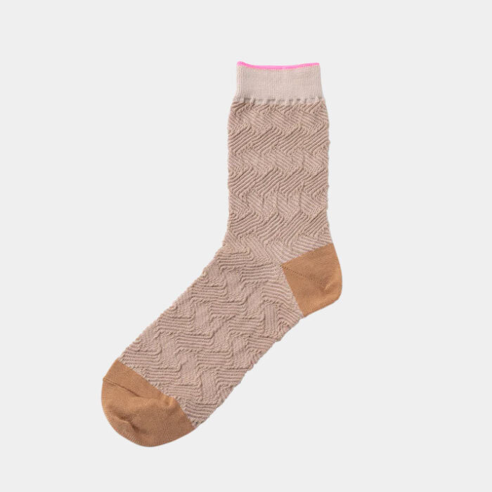 トリコテ 靴下 レディース 【5/9 20時からマラソン限定★200円OFFクーポン配布】メール便対象 tricote BUMPY KNIT SOCKS（UNISEX） BROWN トリコテ 靴下 ソックス ブラウン LADIES ユニセックス