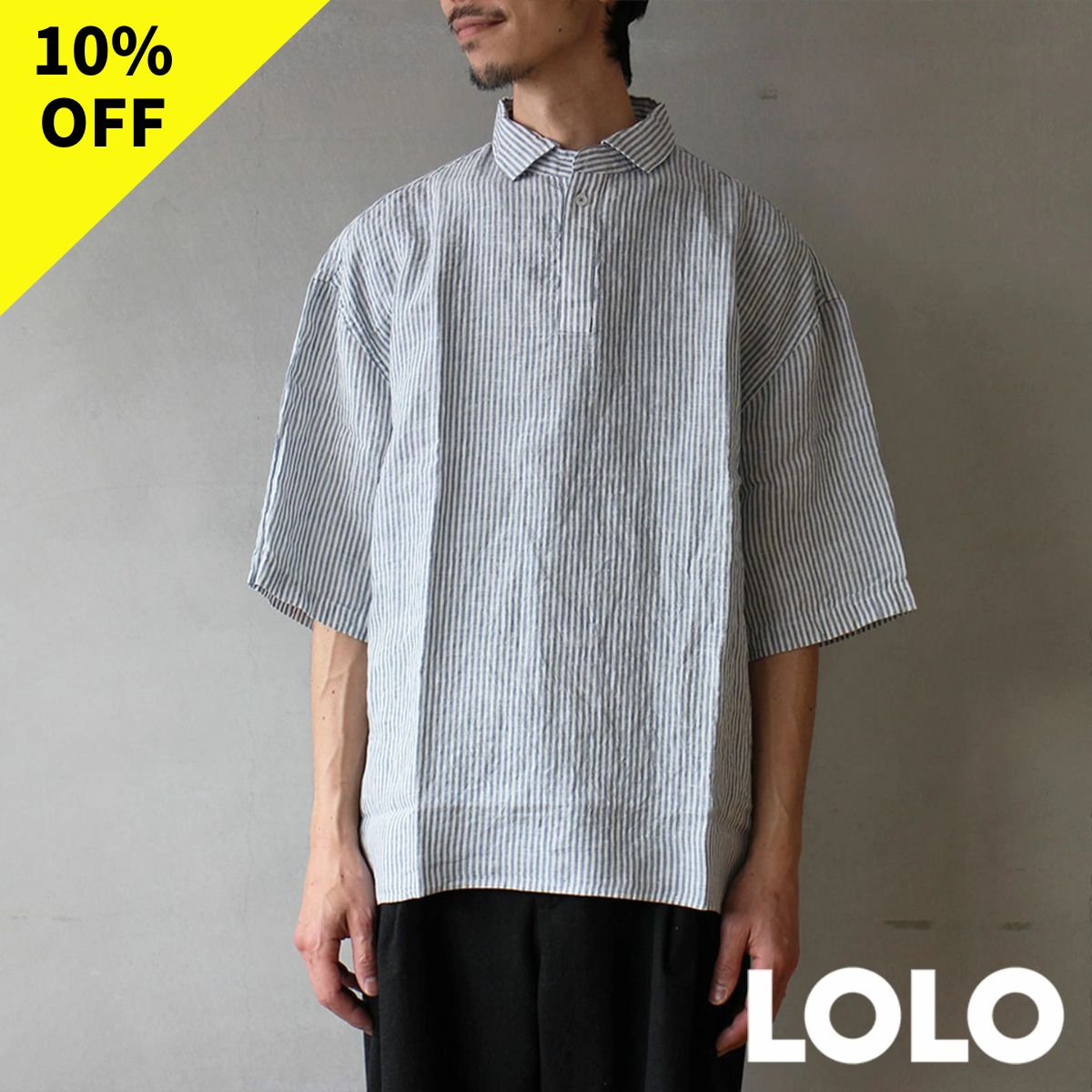 楽天市場】lolo シャツ（カラーブルー）（メンズファッション）の通販