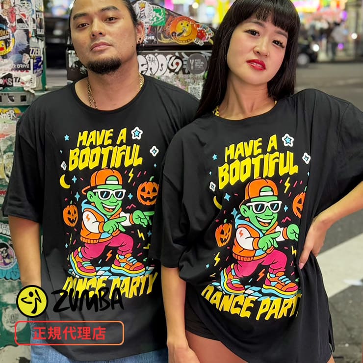 ZUMBA ズンバ 正規品 Tシャツ ハロウィン 限定 グラフィック レディース エクササイズ フィットネス ジム スポーツ ダンス ヨガ ウェア ズンバウェア