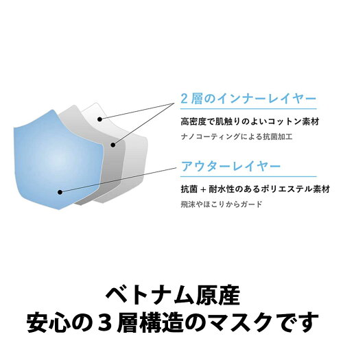 【即納可能】1枚から作れる自分でデザインオリジナル洗えるマスク3層構造抗菌耐水UVカット大人用サイズ