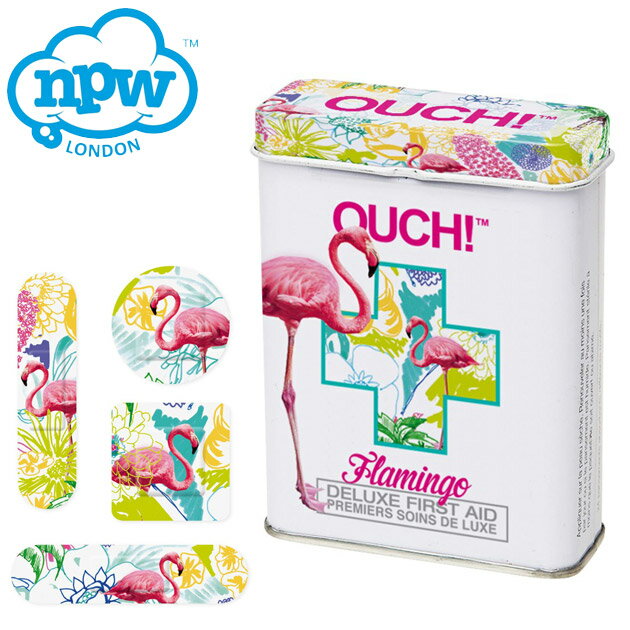 ≪npw≫エヌ・ピー・ダブルフラミンゴ バンドエイド 絆創膏 4デザイン セット 子供 キッズ Ouch! Little Flamingos Band Aids【キッズ】