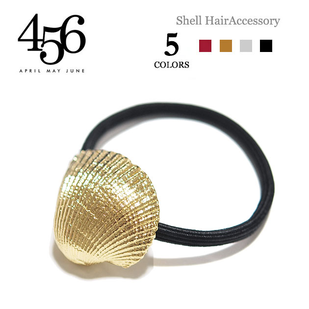 【楽天スーパーセール 80%OFFセール】≪456≫ エイプリル メイ ジューン 全2色 貝がら シェル モチーフ ヘアゴム Large Shell Hair ...