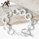 【待望の最新作】≪ADRAR≫ アドラル ボリューム サークル チェーン ブレスレット 太め マンテル シルバー Circle Link Chain Bracelet (Silver) レディース ギフト ラッピング
