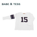 ≪BABE&TESS≫ ベイブ アンド テスシンプル ホワイト・ネイビー ナンバー ロングTシャツ long T shirt (White/Navy) 2歳 3...