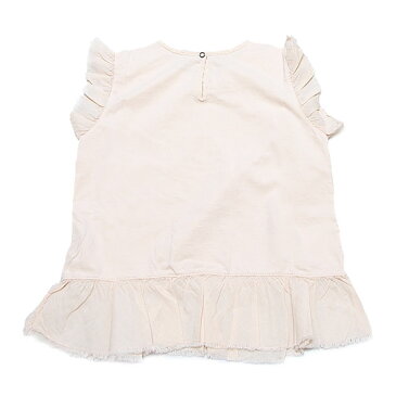 ≪BABE&TESS≫ ベイブ&テスフリンジフリルそで サーモンピンク カットソー トップス Fringe Tops(Pink)【子供服】【ベビー】【キッズ】【女の子】