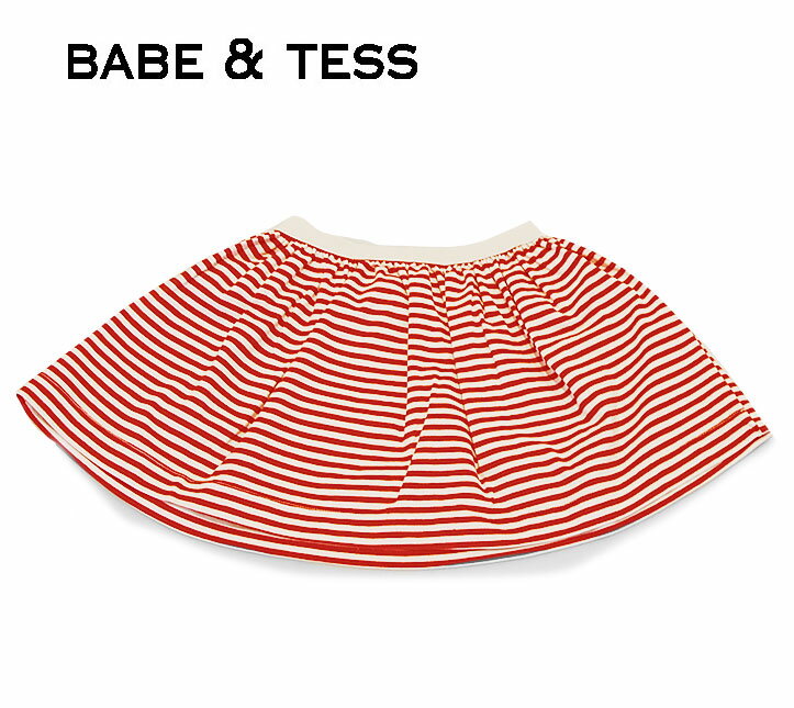 【楽天スーパーセール 20％OFF】≪BABE&TESS≫ ベイブ アンド テスボーダー柄 スカート border Skirt Red 2歳 3歳 ベビー キッズ プレゼント ギフト ラッピング