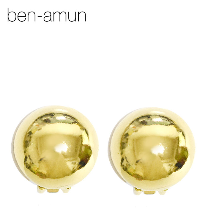 ≪BEN-AMUN≫ ベンアムン ボール 半球体 半円 ゴールド イヤークリップ イヤリング 24金仕上げ Earrings (Gold) レディース ギフト ラッピング