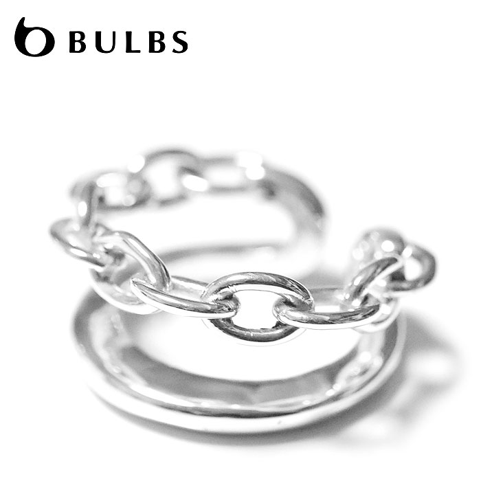 【VERY STORY CLASSY 雑誌掲載】【再入荷】≪BULBS≫ バルブス 2WAY チェーン ダブル シルバー リング イヤーカフ フォークリング オ...