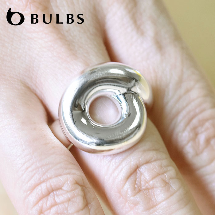 Rakuten - 【待望の最新作】≪BULBS≫ バルブス ぷっくり ドーナツ ボリューム サークル リング デザイン シルバー リング SV925 Caryopteris Incana (Silver) レディース ギフト ラッピング