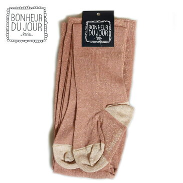 【ブラックフライデーSALE 50％OFF】≪BONHEUR DU JOUR≫ ボヌール・デュ・ジュールキラキララメ 配色 ニットタイツ ピンク (LUREX PINK)【2歳/3歳/4歳】【ベビー/キッズ/女の子】