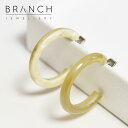 【待望の最新作】≪Branch Jewellery≫ ブランチジュエリー ナチュラル 白 ホワイト ホーン 天然角 フープ ピアス Rounded Natural Horn Hoop Earring (White) レディース ギフト ラッピング