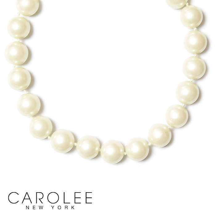 ≪CAROLEE≫ キャロリー パール 真珠 シルバー ネックレス チョーカー White Pearl Necklace (Silver) レディース ギフト ラッピング