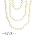 【パールアクセ特集 10％OFFクーポン対象】≪CAROLEE≫ キャロリーホワイト パール 真珠 ロング ネックレス 2連 3連 White Pearl Necklace (Gold)【レディース】【プレゼント ギフト】