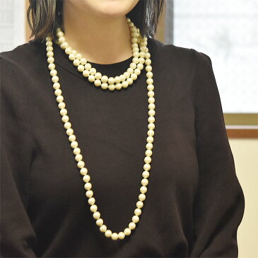 ≪CAROLEE≫ キャロリーホワイト パール 真珠 ロング ネックレス 2連 3連 White Pearl Necklace (Gold)【レディース】【ホワイトデー】【母の日】【プレゼント ギフト】