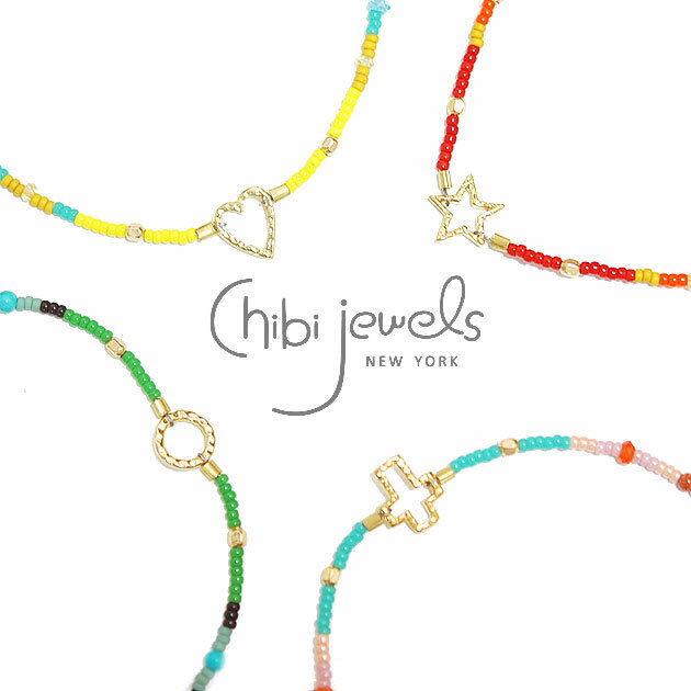 yēׁzchibi jewels `rWGY S20 T[N \ NX  X^[ n[g `[ r[Y ANbg Multi-color Bead Anklet with Charm fB[X Mtg