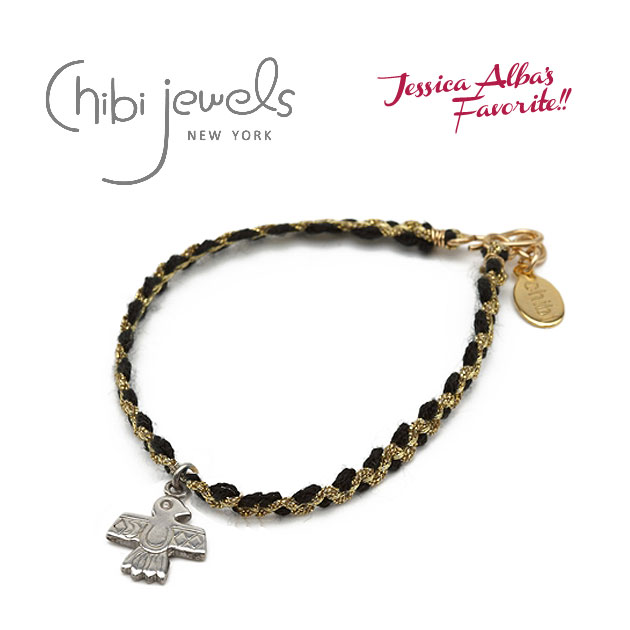 ≪chibi jewels≫ チビジュエルズ ネイティブ バード 鳥 チャーム ミサンガ コード ブレスレット Cotton Bracelet レディース ギフト ラッピング