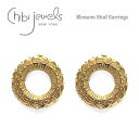 【再入荷】≪chibi jewels≫ チビジュエルズ ボヘミアン ブロッサム サークル スタッズピアス Blossom Stud Earrings (Gold) レディース ギフト ラッピング