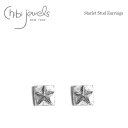 ≪chibi jewels≫ チビジュエルズ 星 スター モチーフ 正方形 スクエア シルバー スタッズ ピアス SV925 Starlet Stud Earrings (Silver) レディース ギフト ラッピング