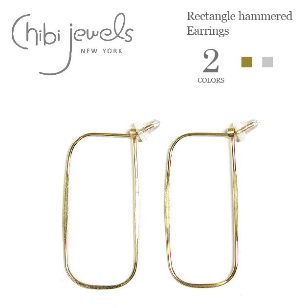 chibi jewels `rWGY S2F ` n}[h S[h t[vsAX Rectangle Hammered Earrings (Gold/Silver) fB[X Mtg bsO