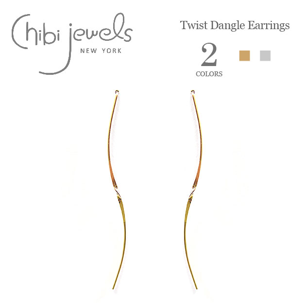 chibi jewels `rWGYS2F EF[uC[ cCXg ˂ O sAX Wave Long Twist Earrings (Gold/Silver) fB[X Mtg bsO