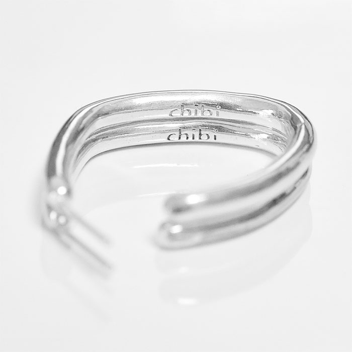 【再入荷】≪chibi jewels≫ チビジュエルズ 変形 カーブ ボリューム シルバー フー...
