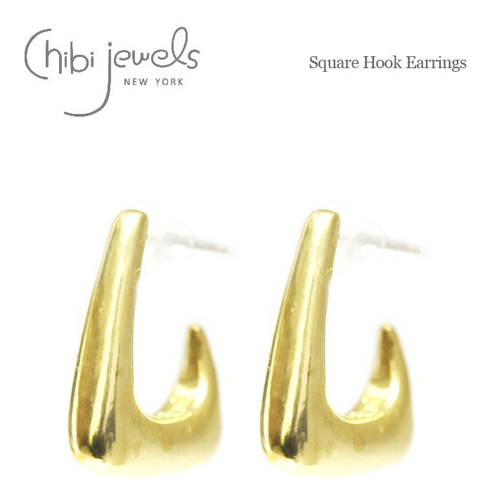 chibi jewels `rWGYXNGA S[h t[v sAX Square Hook Earrings (Gold) fB[X Mtg bsO