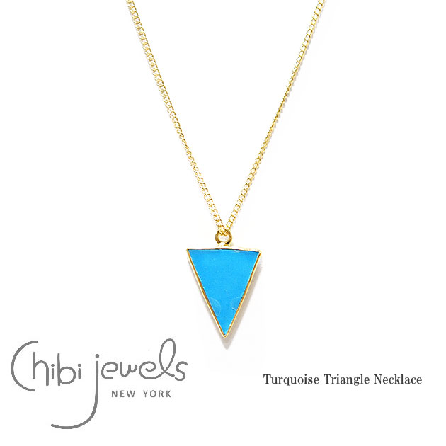 chibi jewels `rWGY VR ^[RCY Op` gCAO lbNX Turquoise Triangle Necklace (Gold) fB[X Mtg bsO