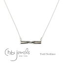 【再入荷】【3点以上で15%OFFクーポンあり】【Rakuten Fashion THE SALE 50%OFF】≪chibi jewels≫ チビジュエルズアンティーク加工 ねじれ ツイスト シルバーネックレス Twirl Necklace (Silver) レディース ギフト ラッピング