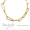 【3点以上で15%OFFクーポンあり】【Rakuten Fashion THE SALE 50%OFF】≪chibi jewels≫ チビジュエルズ多角形 ゴールド チェーン ネックレス Polygon Necklace (Gold) レディース ギフト ラッピング