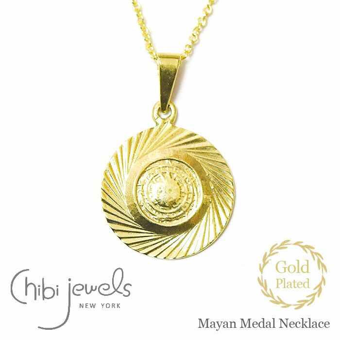 yēׁzchibi jewels `rWGY Ñ Ĉ } z_ RClbNX `[t S[h _ lbNX 14dグ Mayan Medal Necklace (Gold) fB[X Mtg bsO