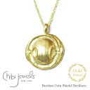 【再入荷】≪chibi jewels≫ チビジュエルズ 古代 ギリシャ ボイオティア コイン 盾 チェーン ゴールド ネックレス 14金仕上げ Boetian Coin Shield Necklace (Gold) レディース ギフト ラッピング