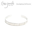 【再入荷】≪chibi jewels≫ チビジュエルズ 月 ムーン モチーフ シルバー C型 バングル SV925 Moonlighting Cuff Brac...