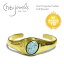 CLASSY Ǻܡۡڳŷ󥭥1̼ޡۡں١ۢchibi jewels ӥ奨륺ե  CХ󥰥 Oval Turquoise Feather Cuff (Gold)