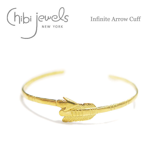 【VoCE 雑誌掲載】≪chibi jewels≫ チビジュエルズボヘミアン 弓矢アローデザイン ゴールド C型バングル Infinite Arrow Cuff (Gold) レディース ギフト ラッピング