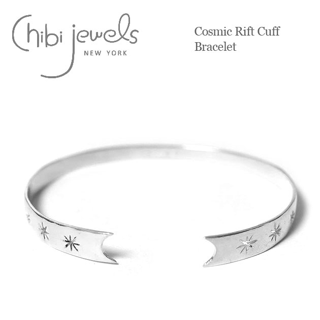 ≪chibi jewels≫ チビジュエルズ 星モチーフ シルバーバングル Cosmic Rift Cuff Bracelet (Silver) レディース ギフ…