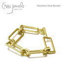 【3点以上で15%OFFクーポンあり】【Rakuten Fashion THE SALE 50%OFF】≪chibi jewels≫ チビジュエルズ 長方形 レクタングル 四角 ホースシュー 馬蹄 チェーン ブレスレット ゴールド Polygon Bracelet (Gold) レディース ギフト ラッピング