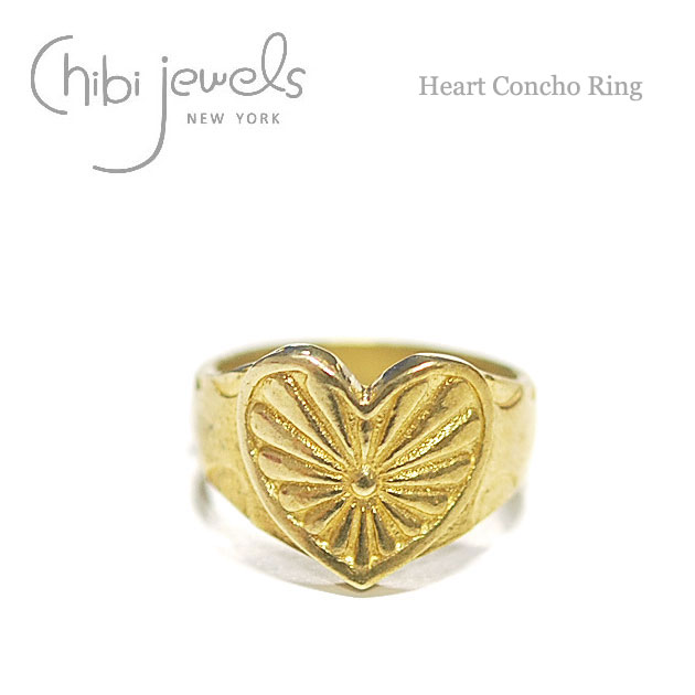yēׁzchibi jewels `rWGY{w~A n[gR` O Heart Concho Ring (Gold) fB[X Mtg bsO