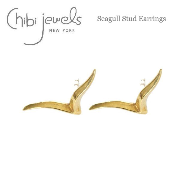 yēׁzchibi jewels `rWGY J  o[h V[K `[t X^bh sAX Seagull Stud Earrings (Gold) fB[X Mtg bsO